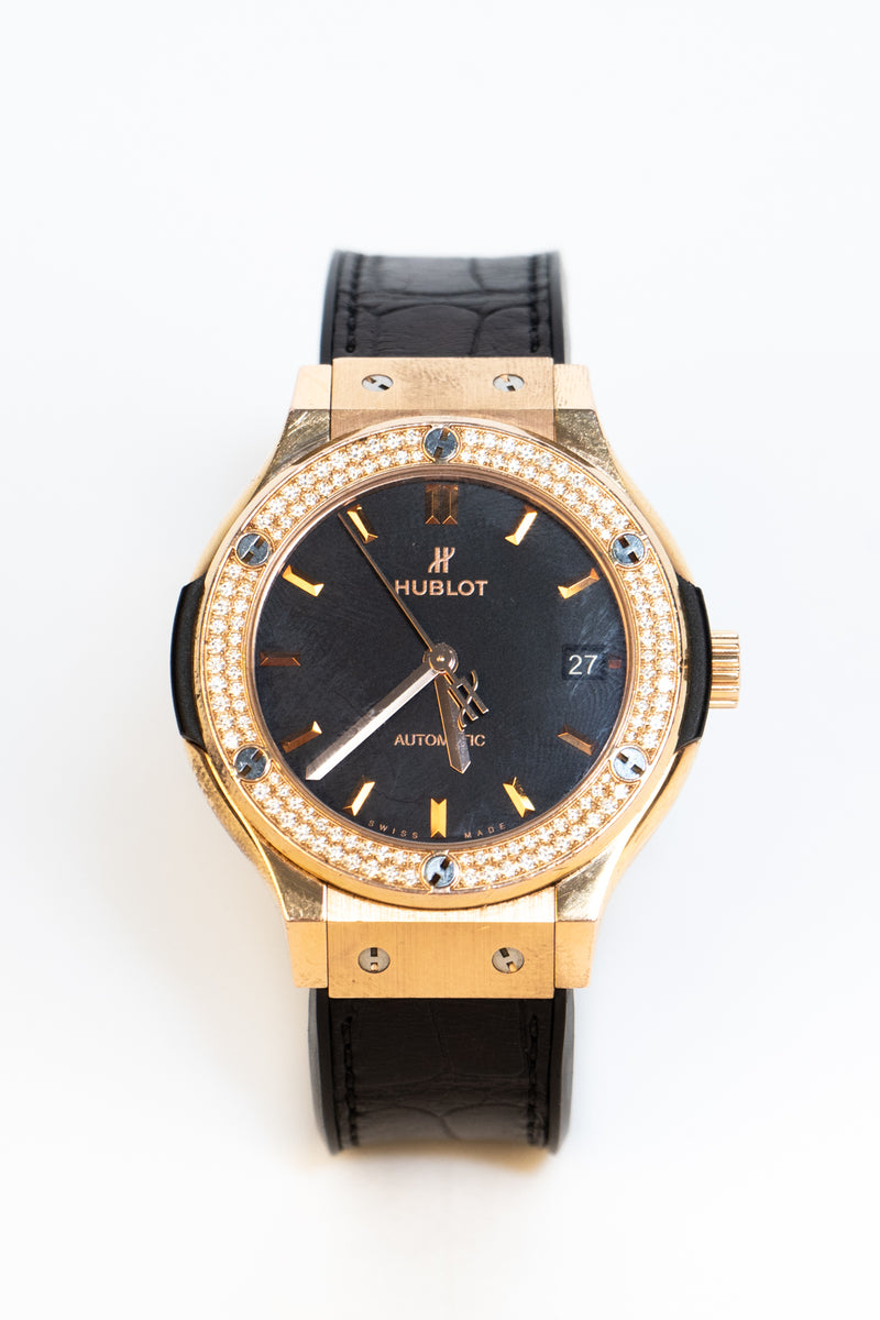 Hublot Classic Fusion King Gold Diamonds Watch - 38 mm