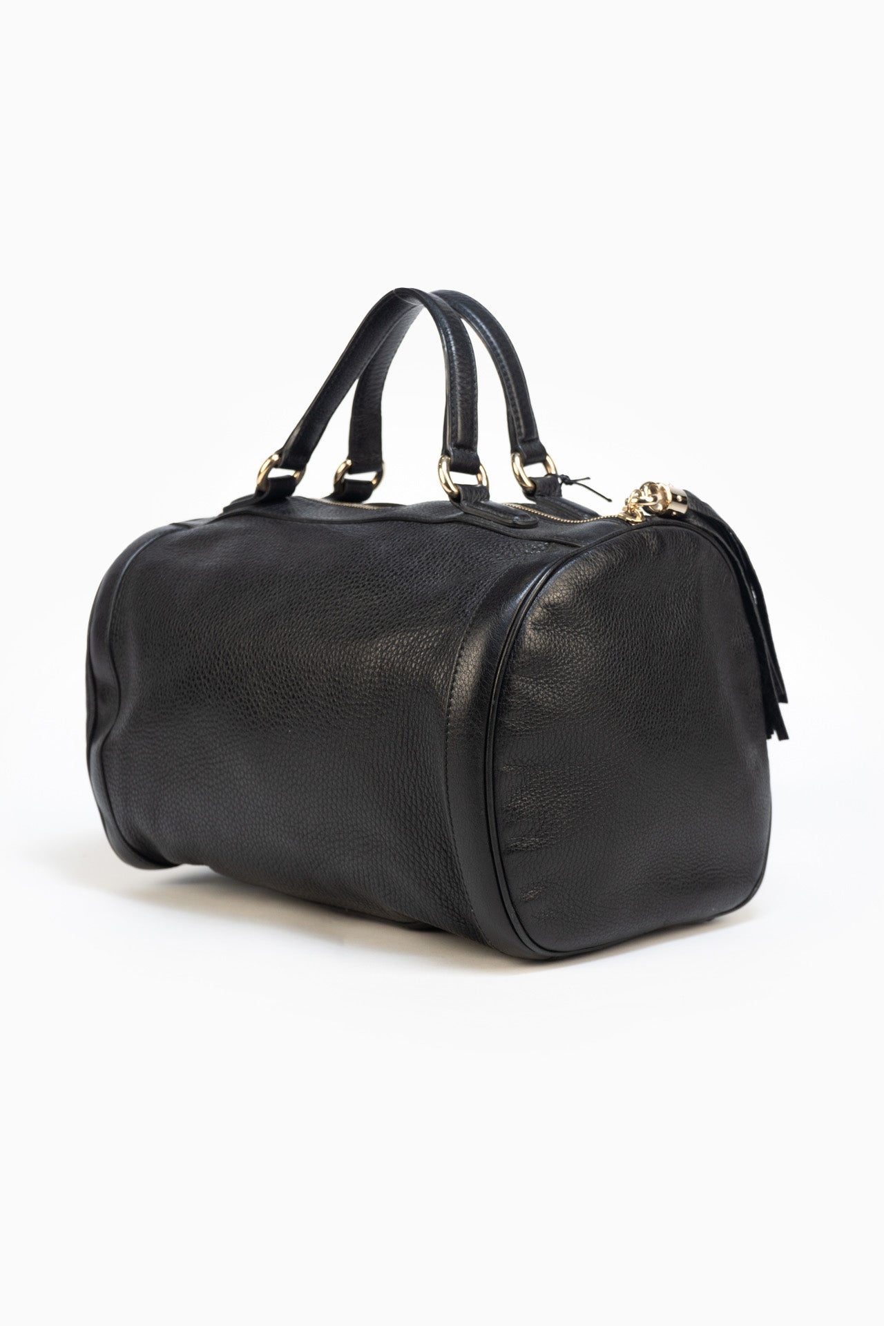 Bolsa Soho Boston de couro preto Gucci 