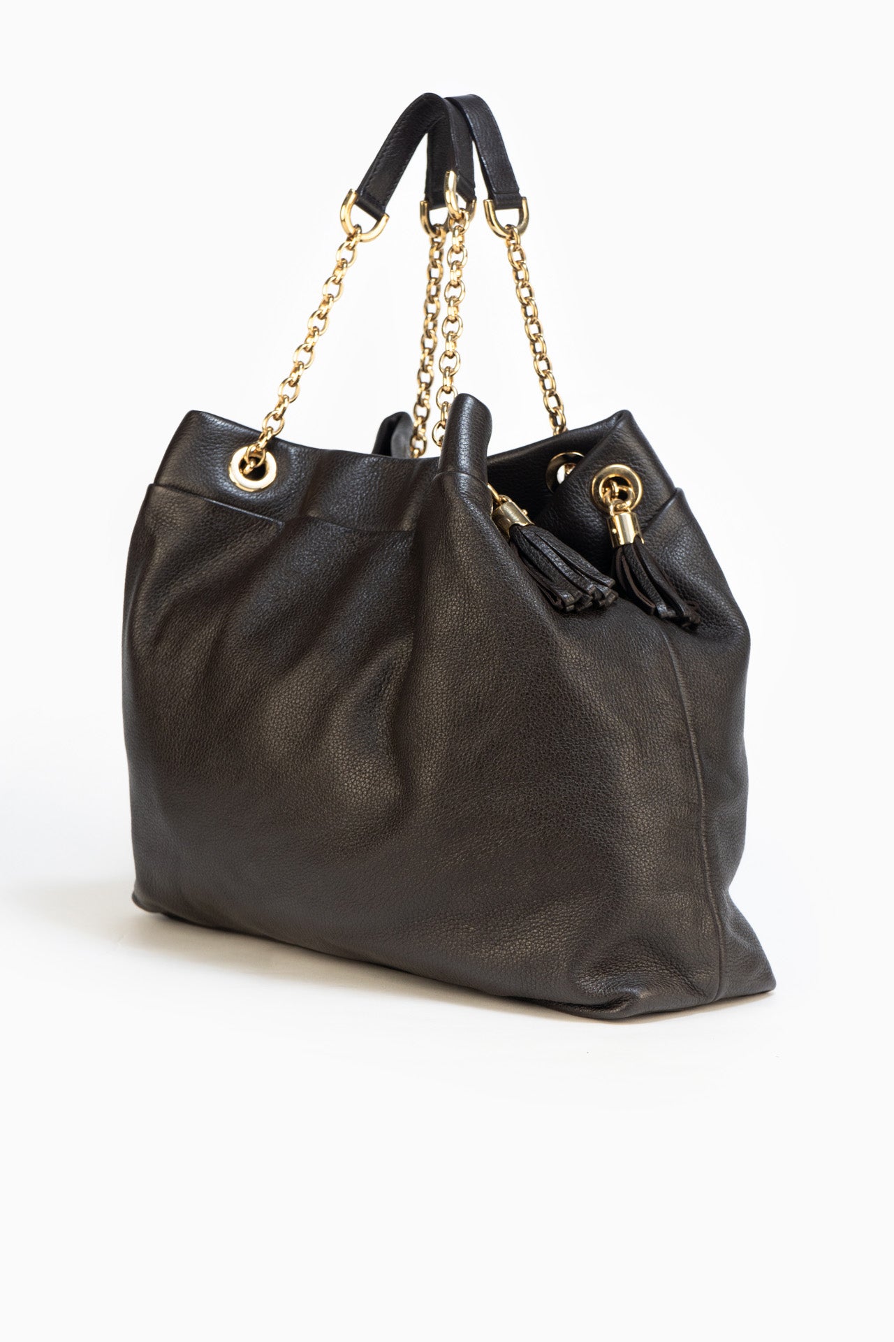 Dolce&Gabbana Brown Leather Chain Shoulder Bag
