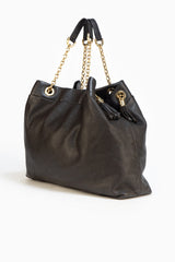 Bolsa de ombro corrente de couro marrom Dolce&amp;Gabbana 