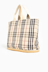 Burberry Monogram Cloth Tote Bag