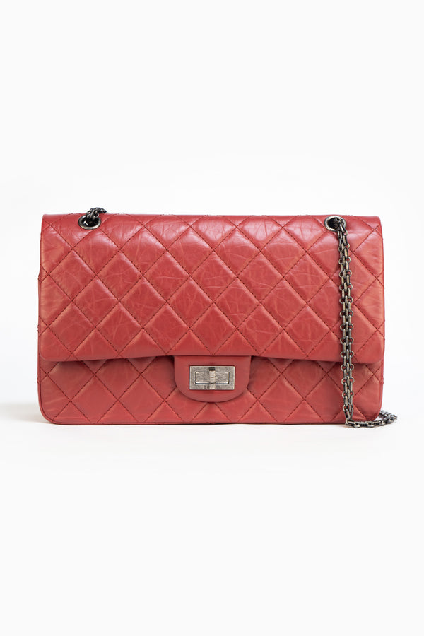 Chanel Reissue 2.55 Classic Double Flap Shoulder Bag in Red