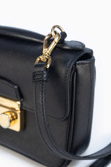 Prada Saffiano Small Sound Crossbody Bag in Black