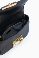 Prada Saffiano Small Sound Crossbody Bag in Black