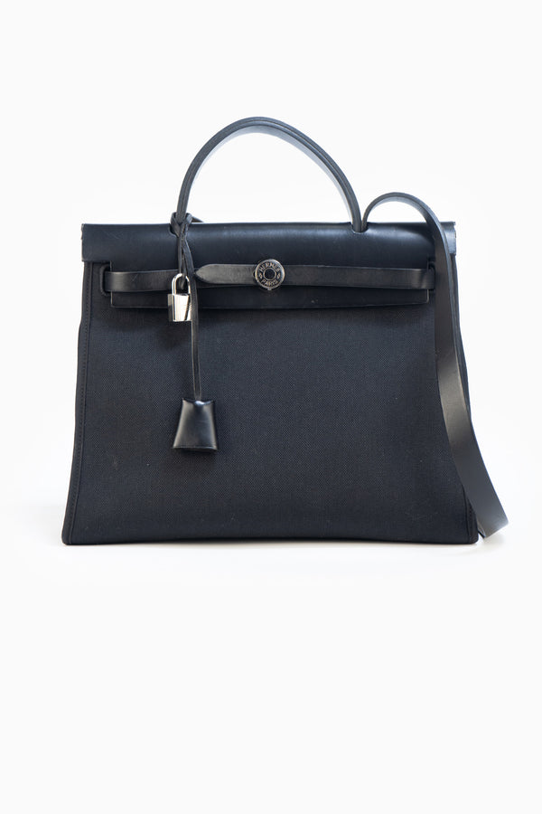 Hermès Herbag PM Shoulder Bag in Black