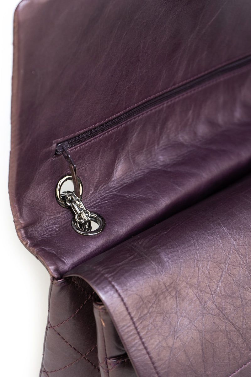 Chanel Reissue 2.55 Classic Flap Shoulder Bag in Purple