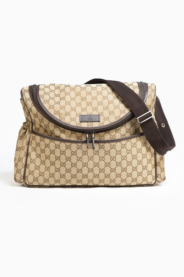 Gucci Canvas Maternity Diaper Bag - With Dust Bag