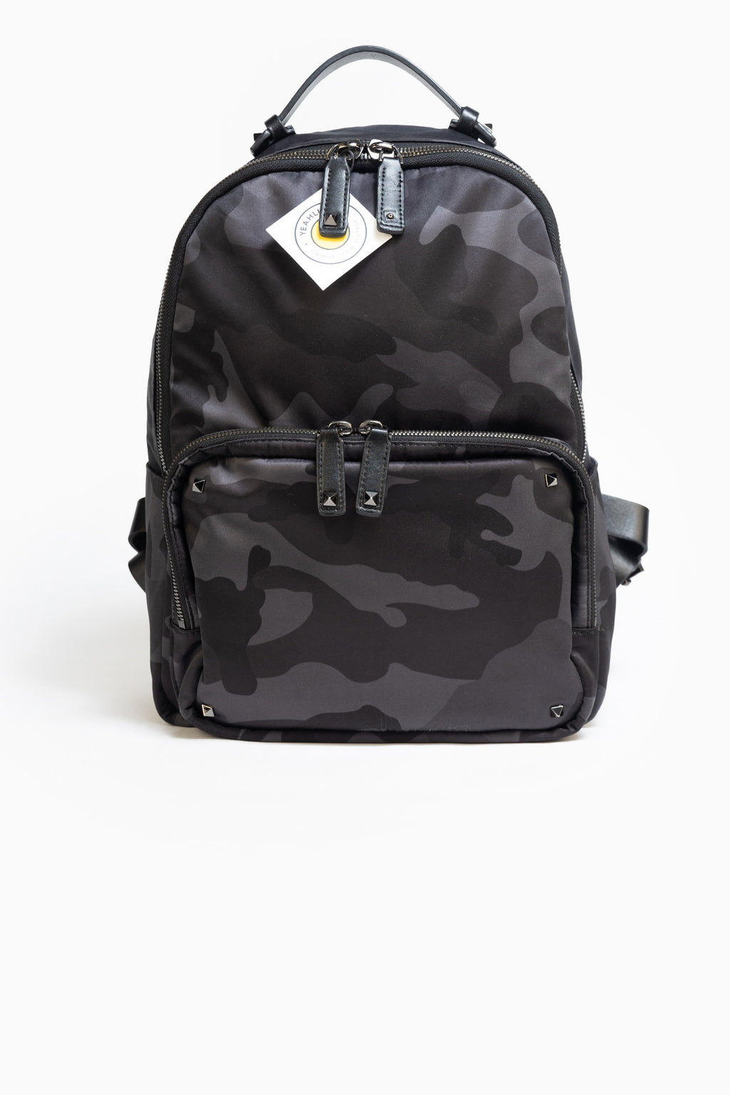 Valentino Garavani Camouflage Backpack - Gray and Black Valentino Garavani Bounce iconic camo print backpack  main image 4