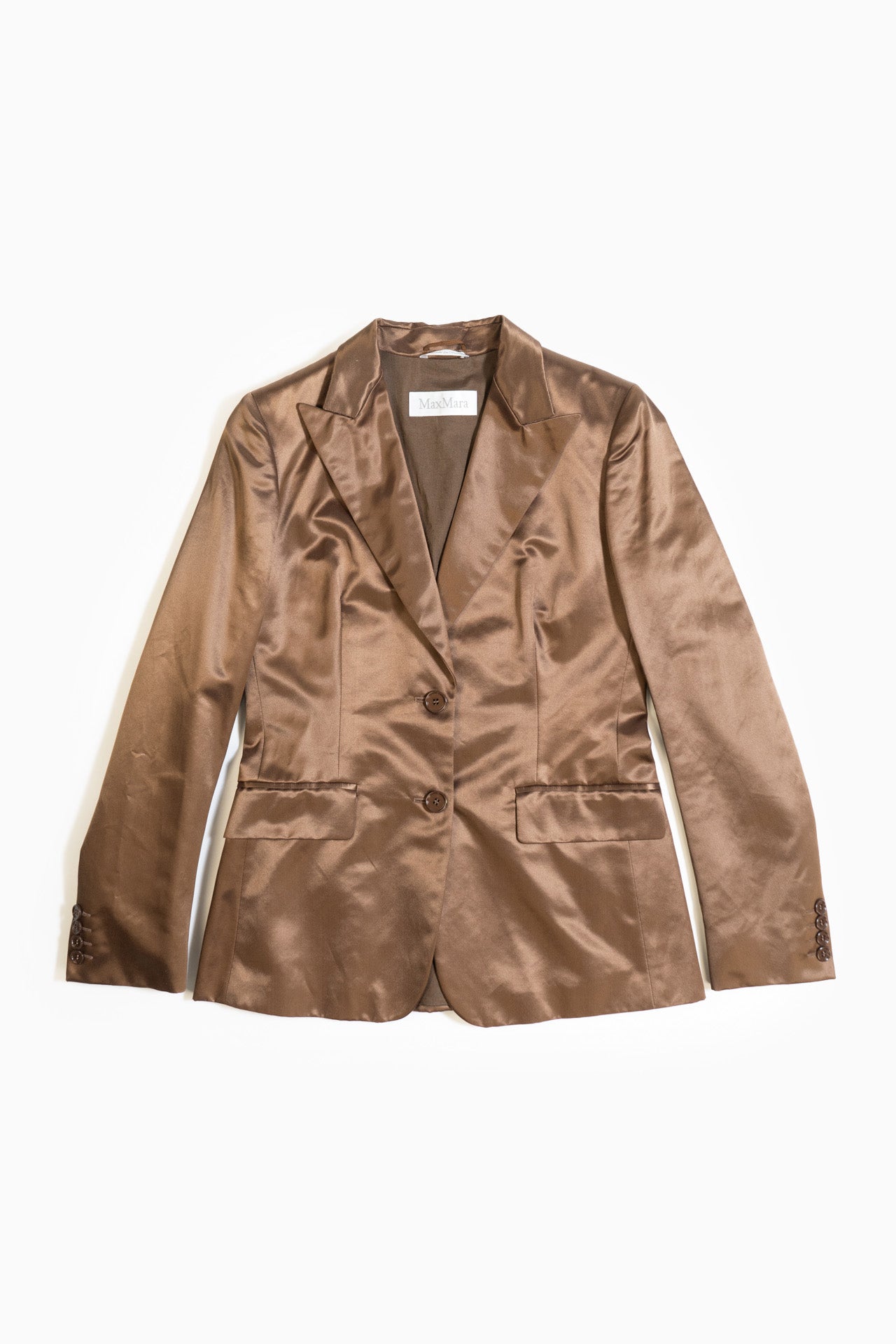 MaxMara Silk Suit in Brown