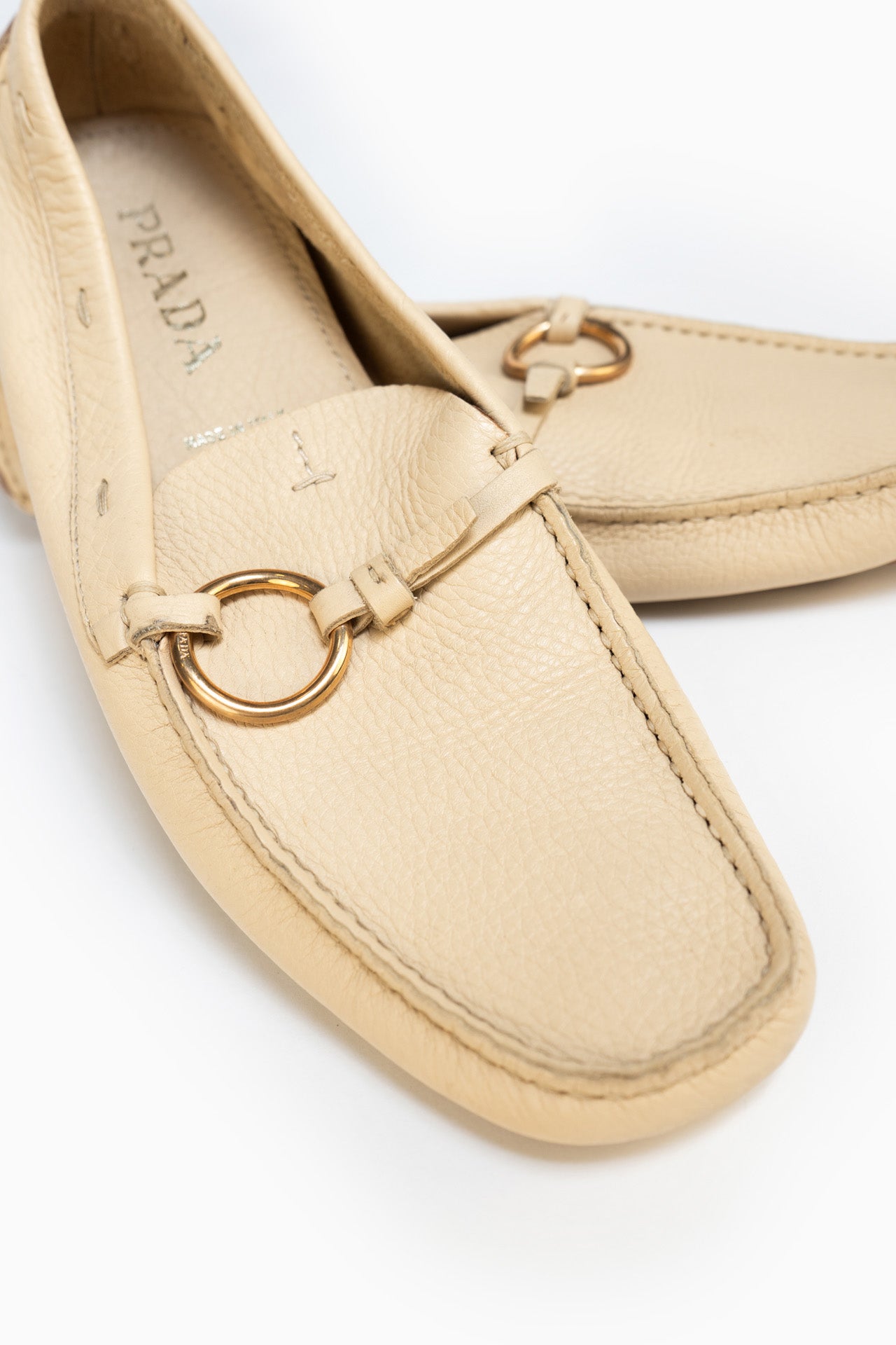 Prada Loafers In Beige - Size 39