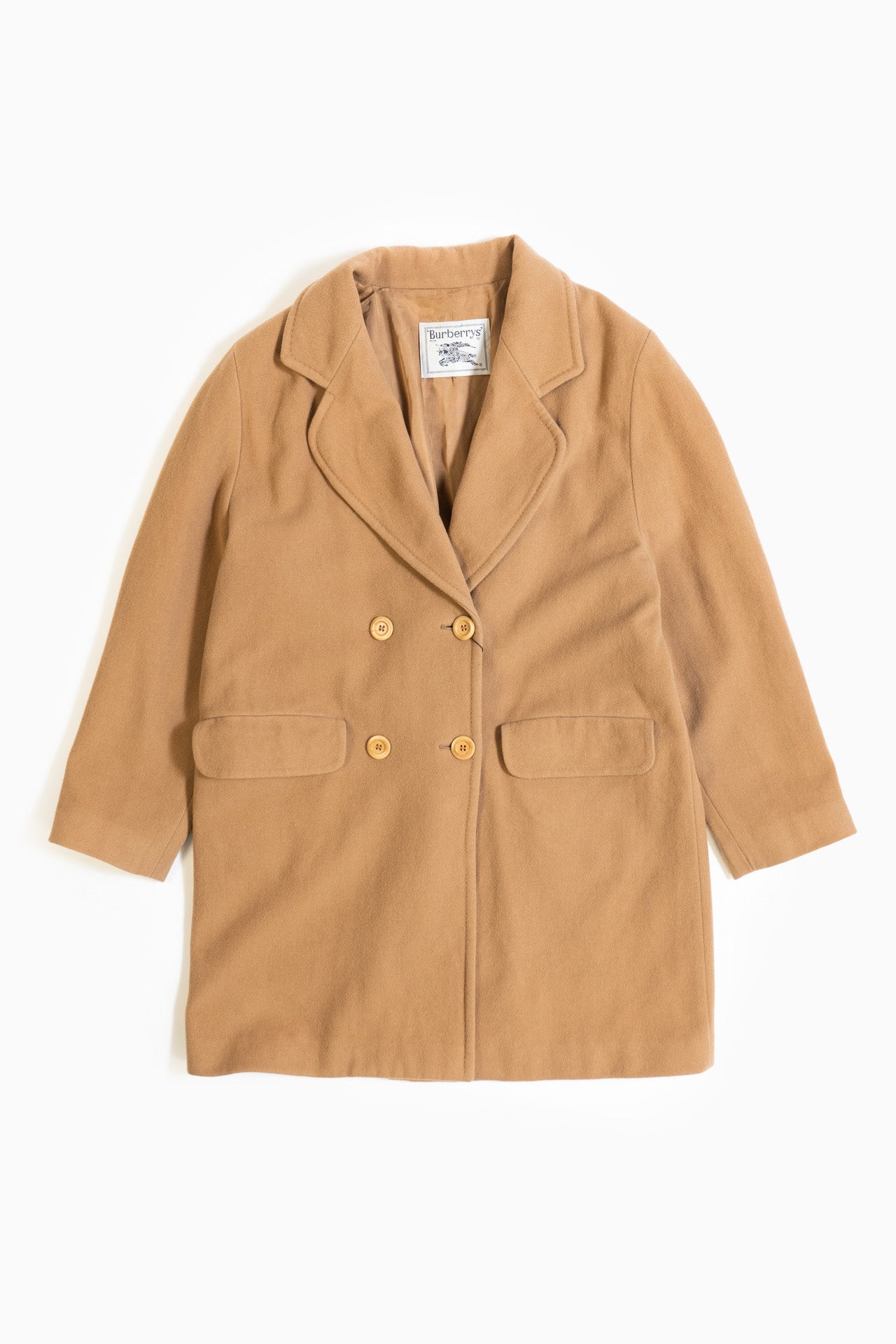 Burberry Cashmere Coat In Camel