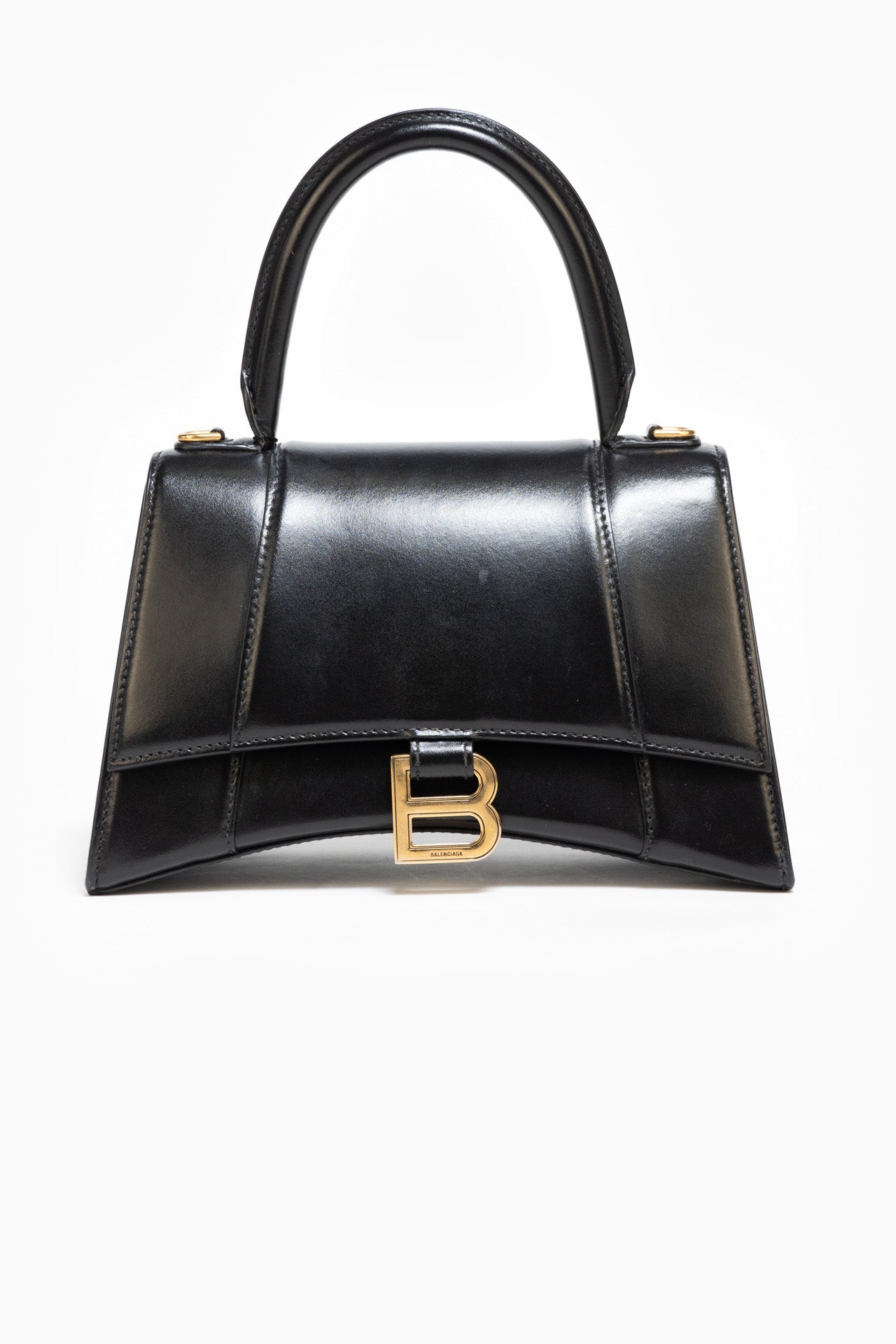 Balenciaga Hourglass Handbag In Black