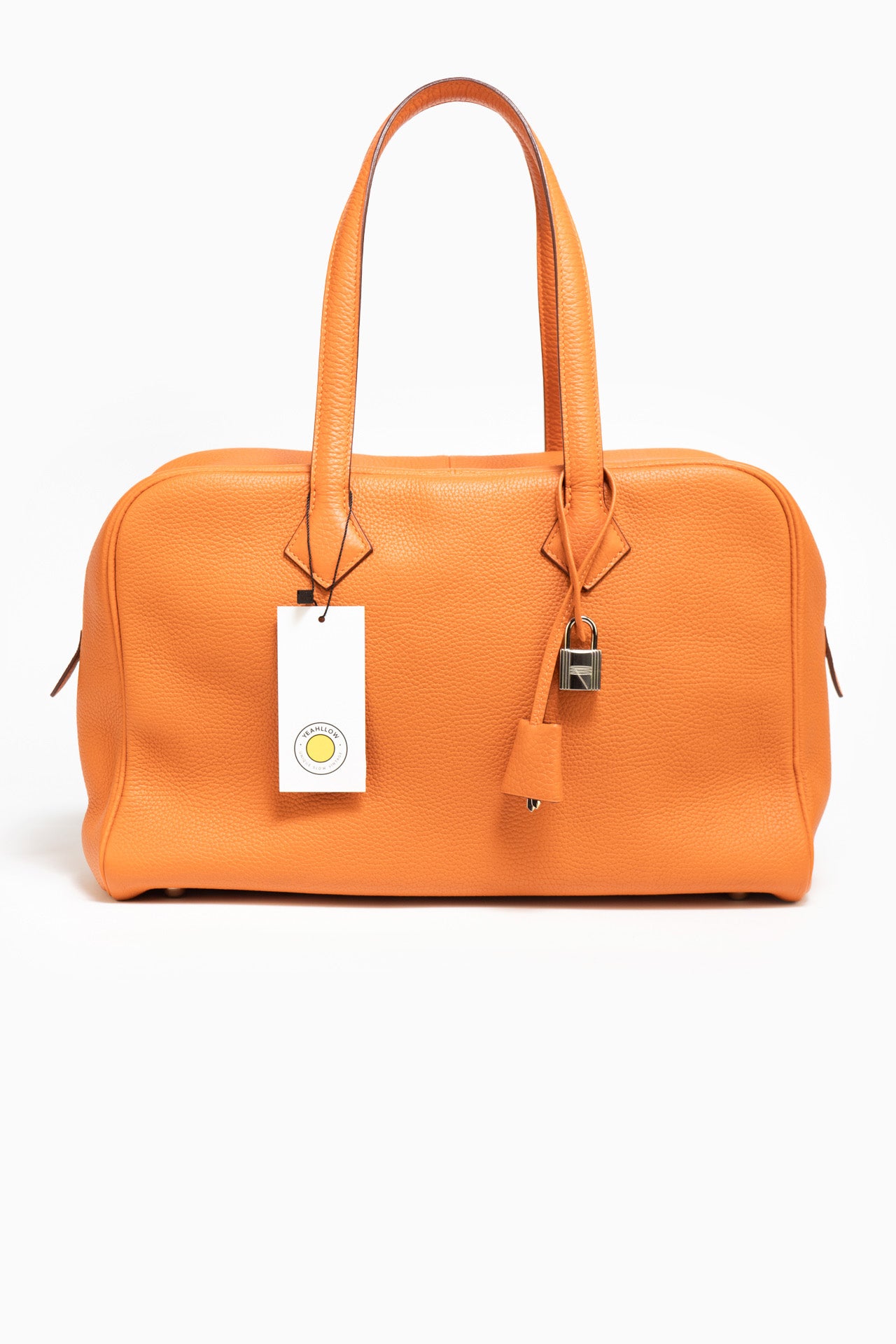 Hermès Clemence Victoria II 35 Bag In Orange