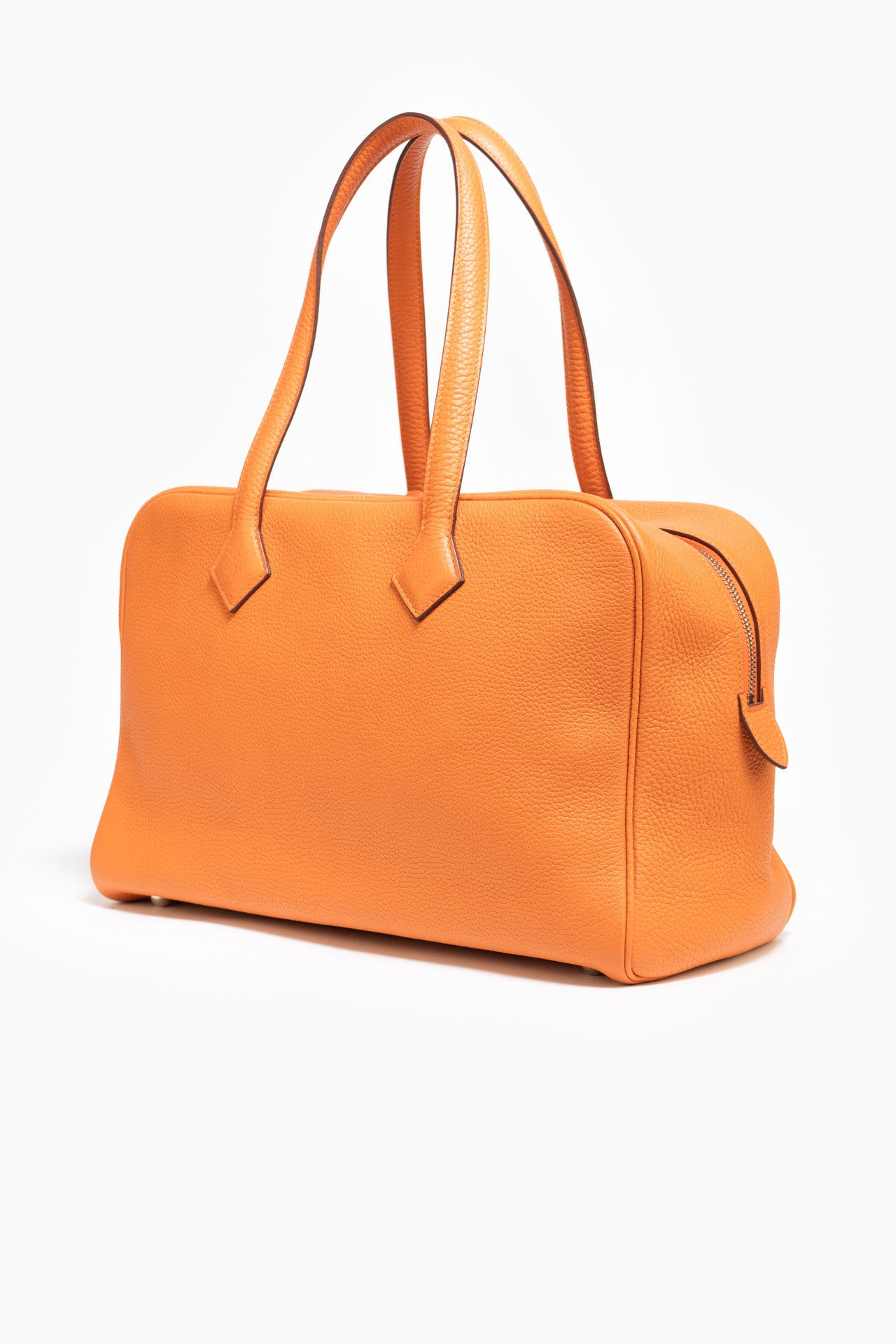 Hermès Clemence Victoria II 35 Bag In Orange