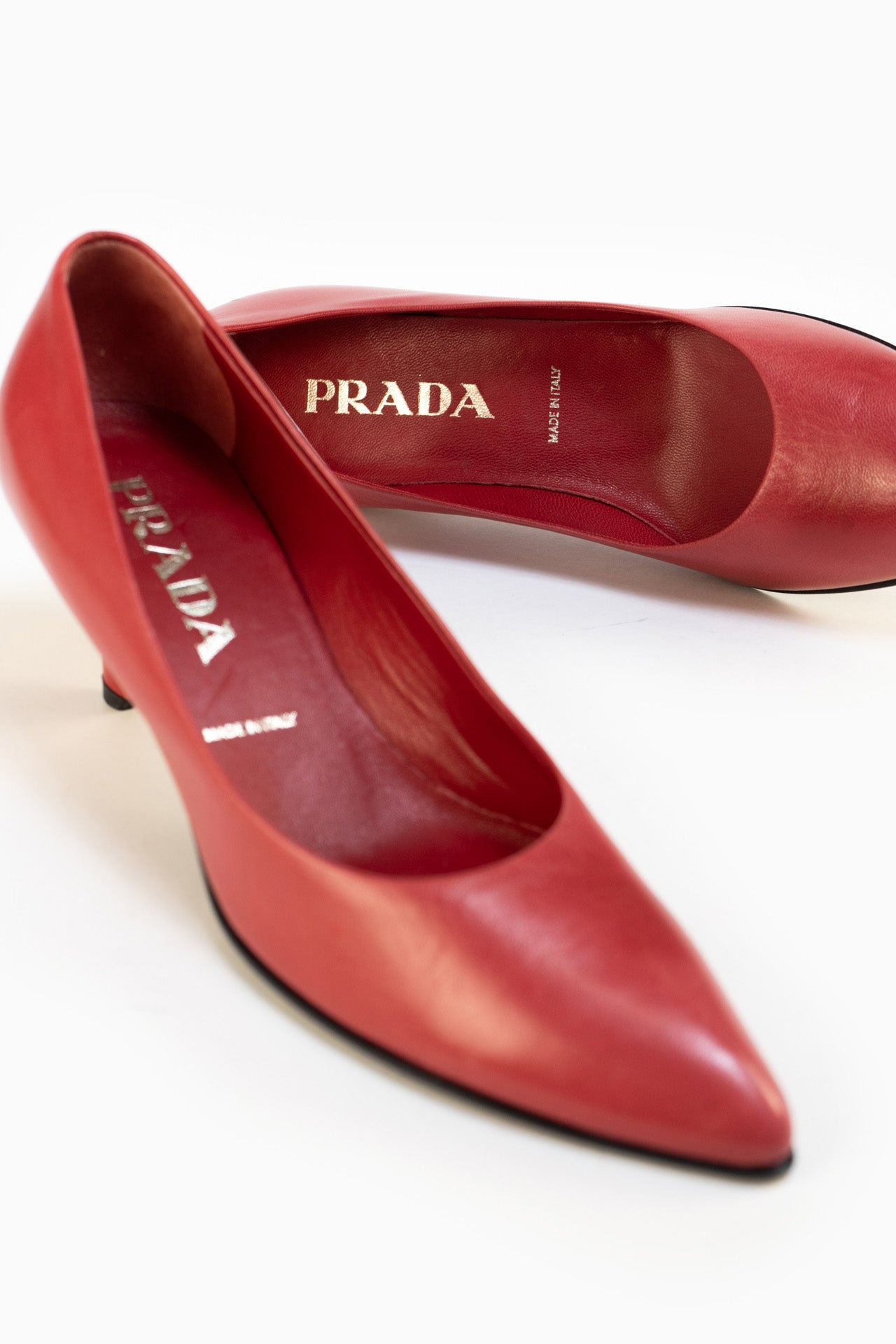 Prada Heels In Red - Size 35.5