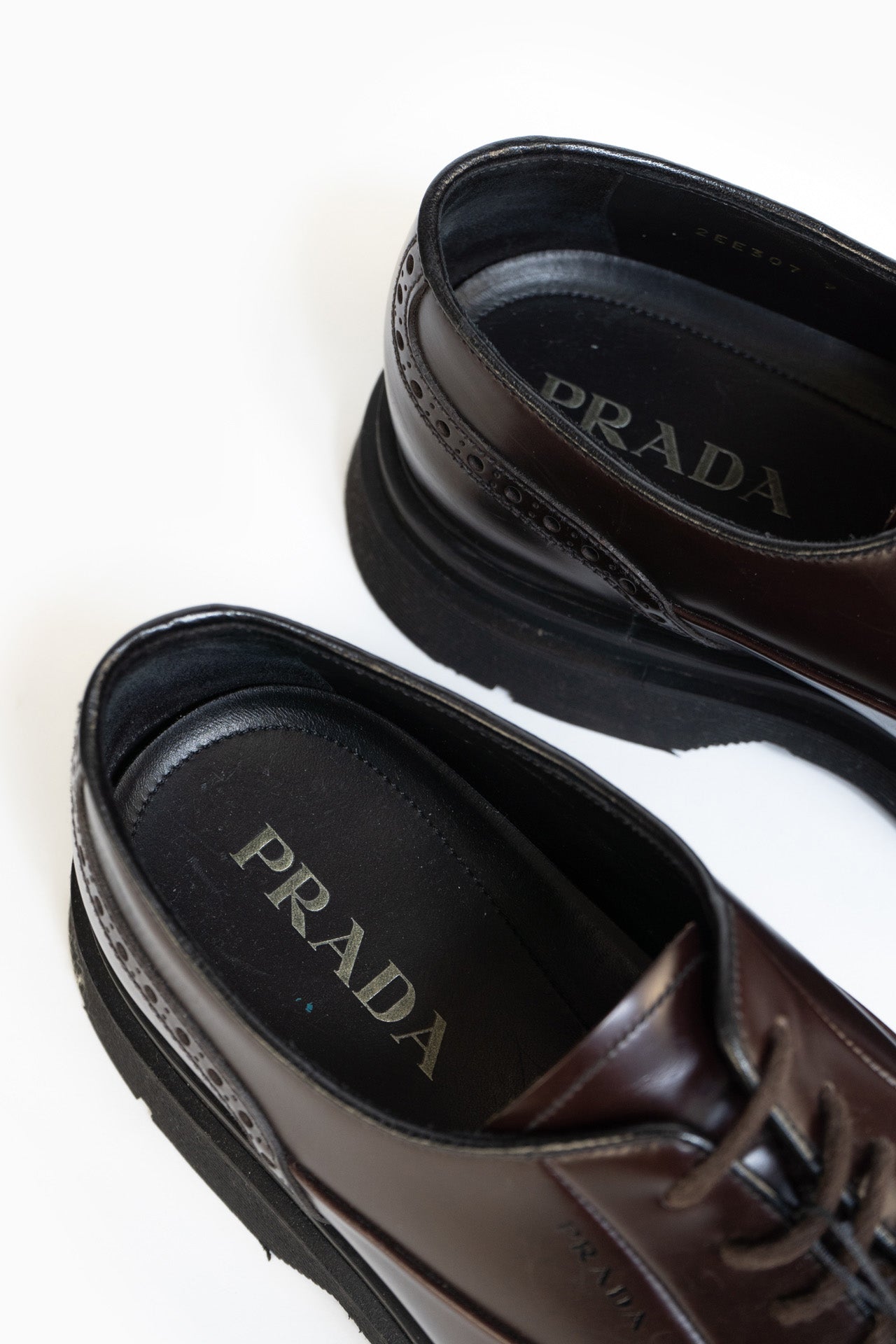 Prada Brogues Chaussures En Marron - Taille 43