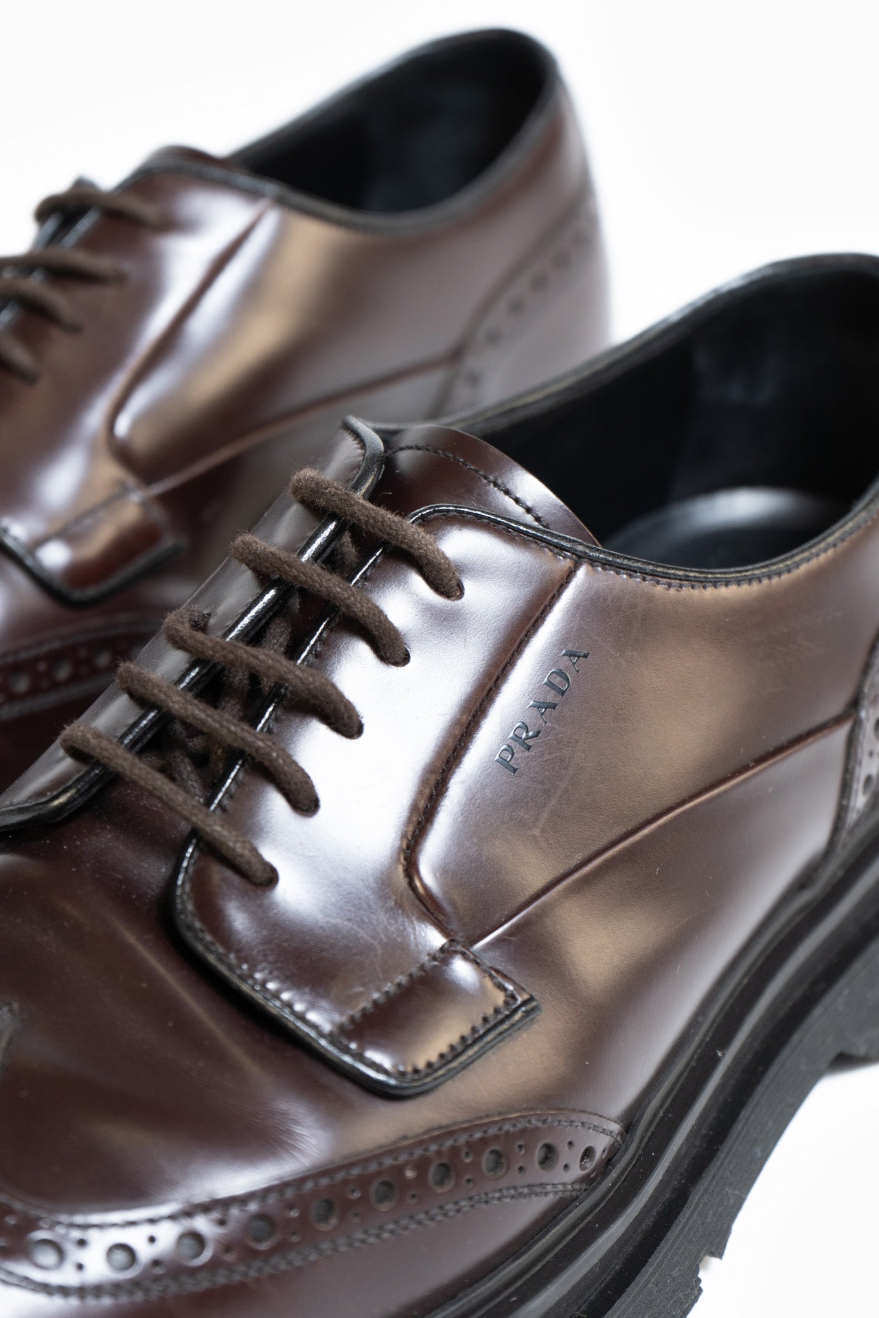 Prada Brogues Chaussures En Marron - Taille 43