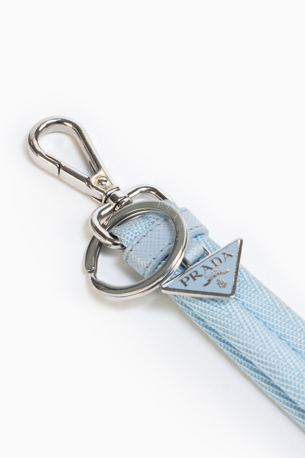 Prada Keychain In Blue