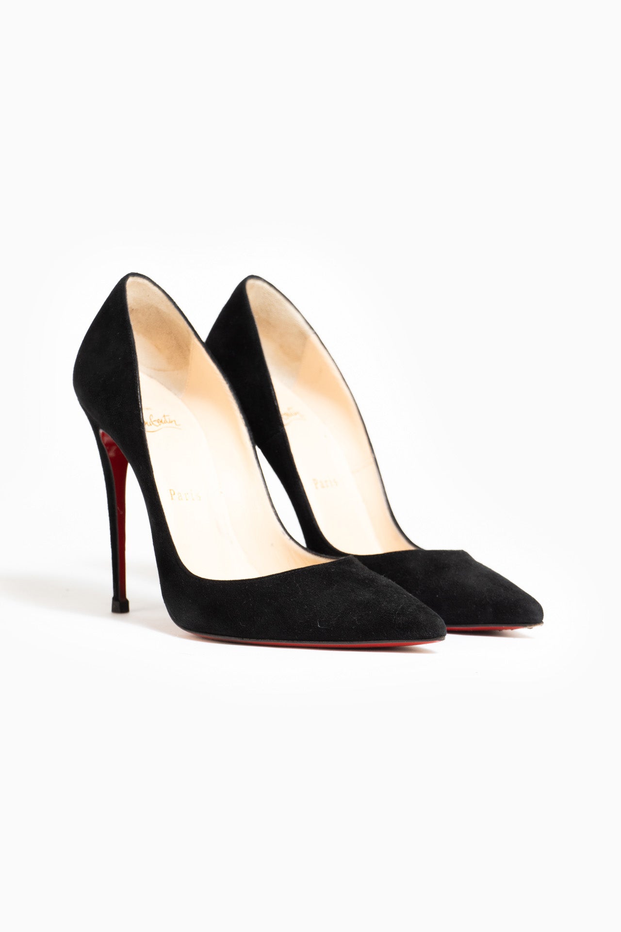 CHRISTIAN LOUBOUTIN Kate 100 Suede Pumps - Size 39