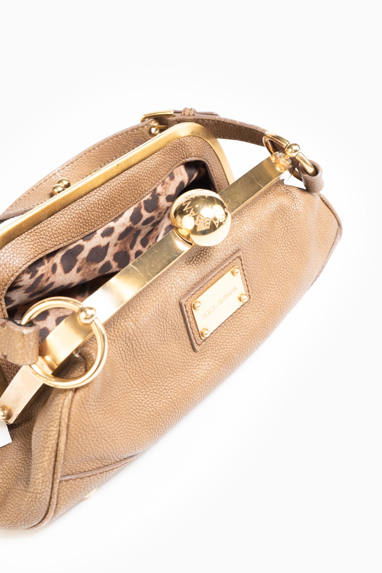 Dolce & Gabbana Vintage Baguette Shoulder Bag In Bronze