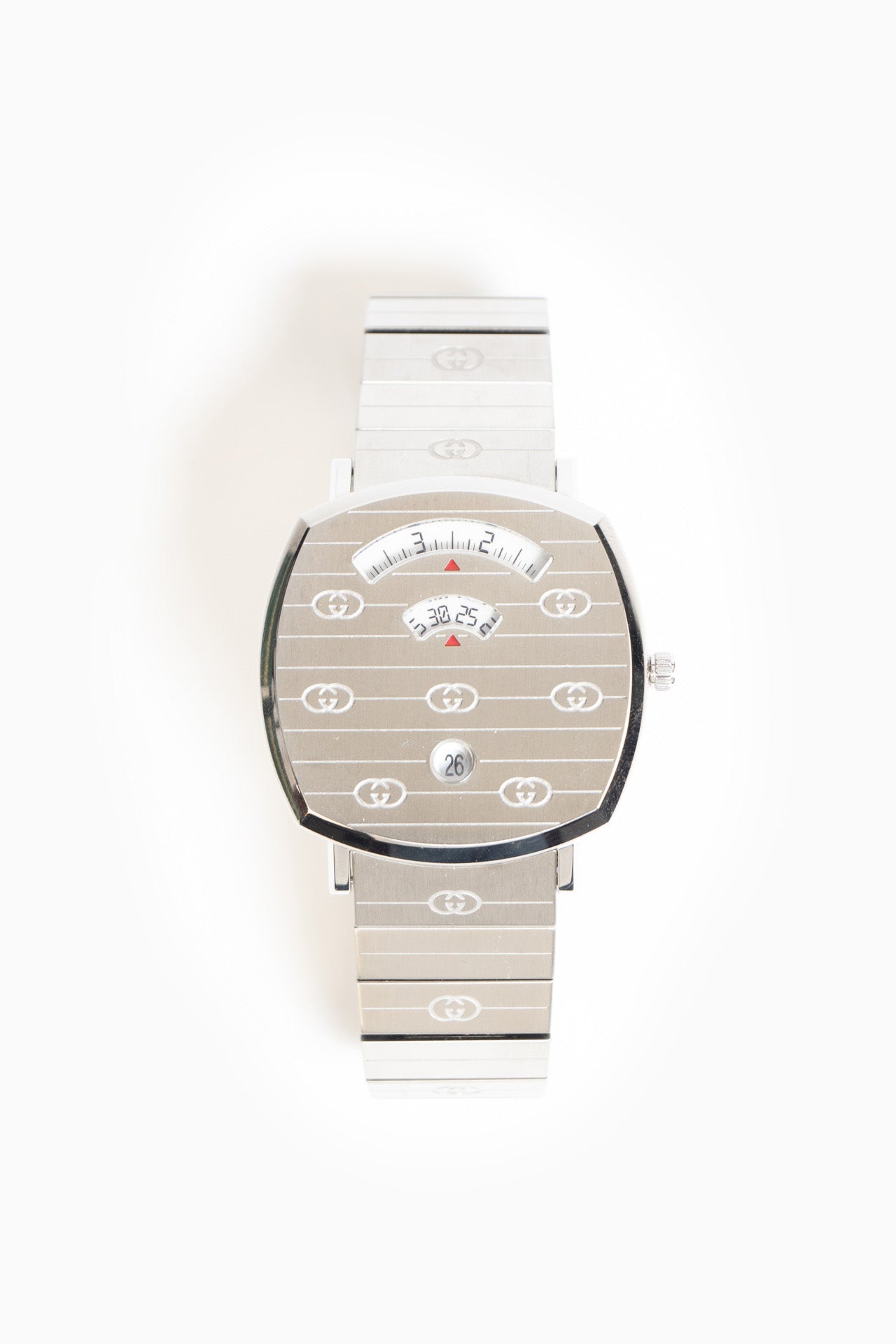 Gucci Grip Watch In Stainless Steel