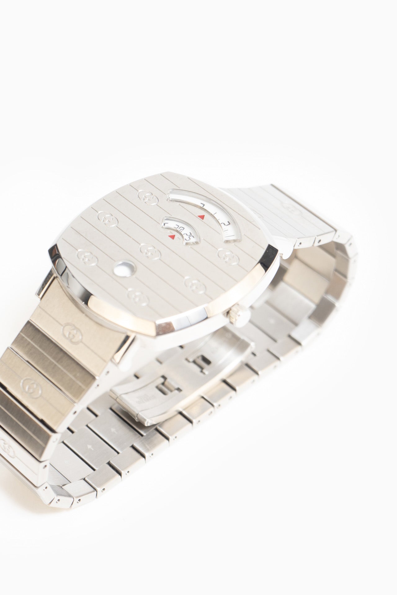 Gucci Grip Watch In Stainless Steel