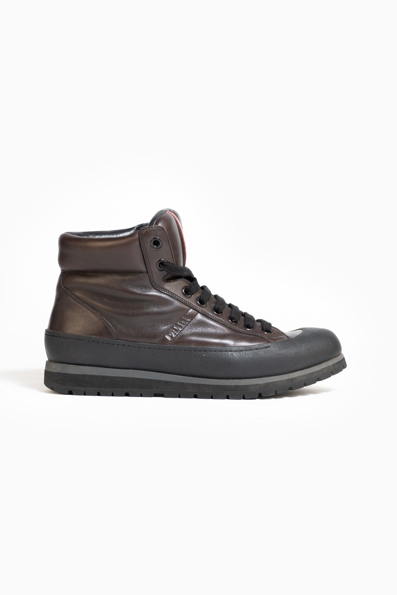 Prada Leather Brown Boots In Brown - Size 43