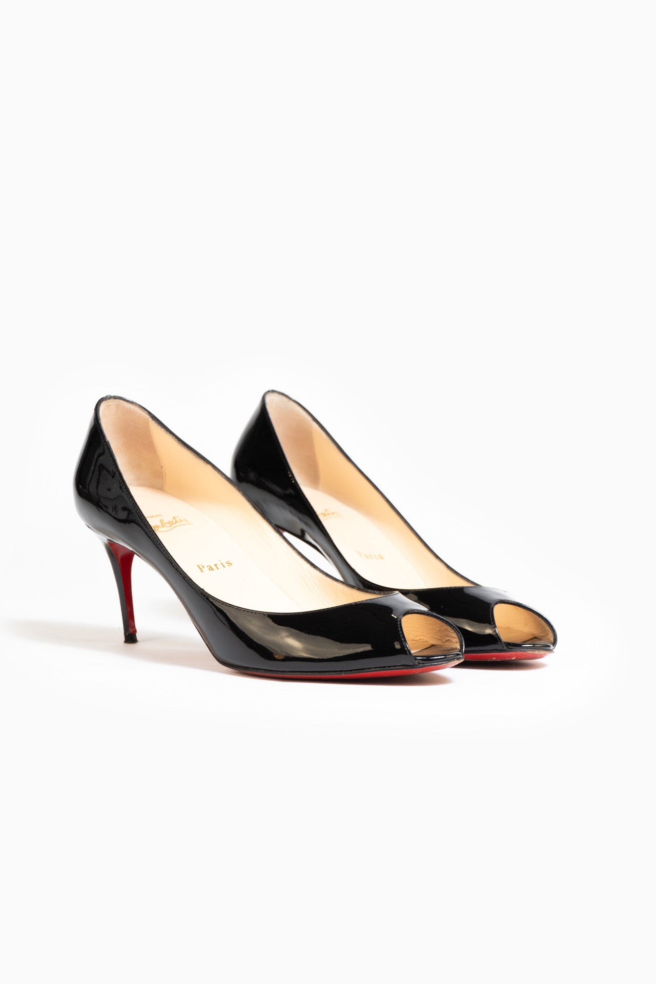 Sapatos clássicos de couro envernizado Christian Louboutin - tamanho 41