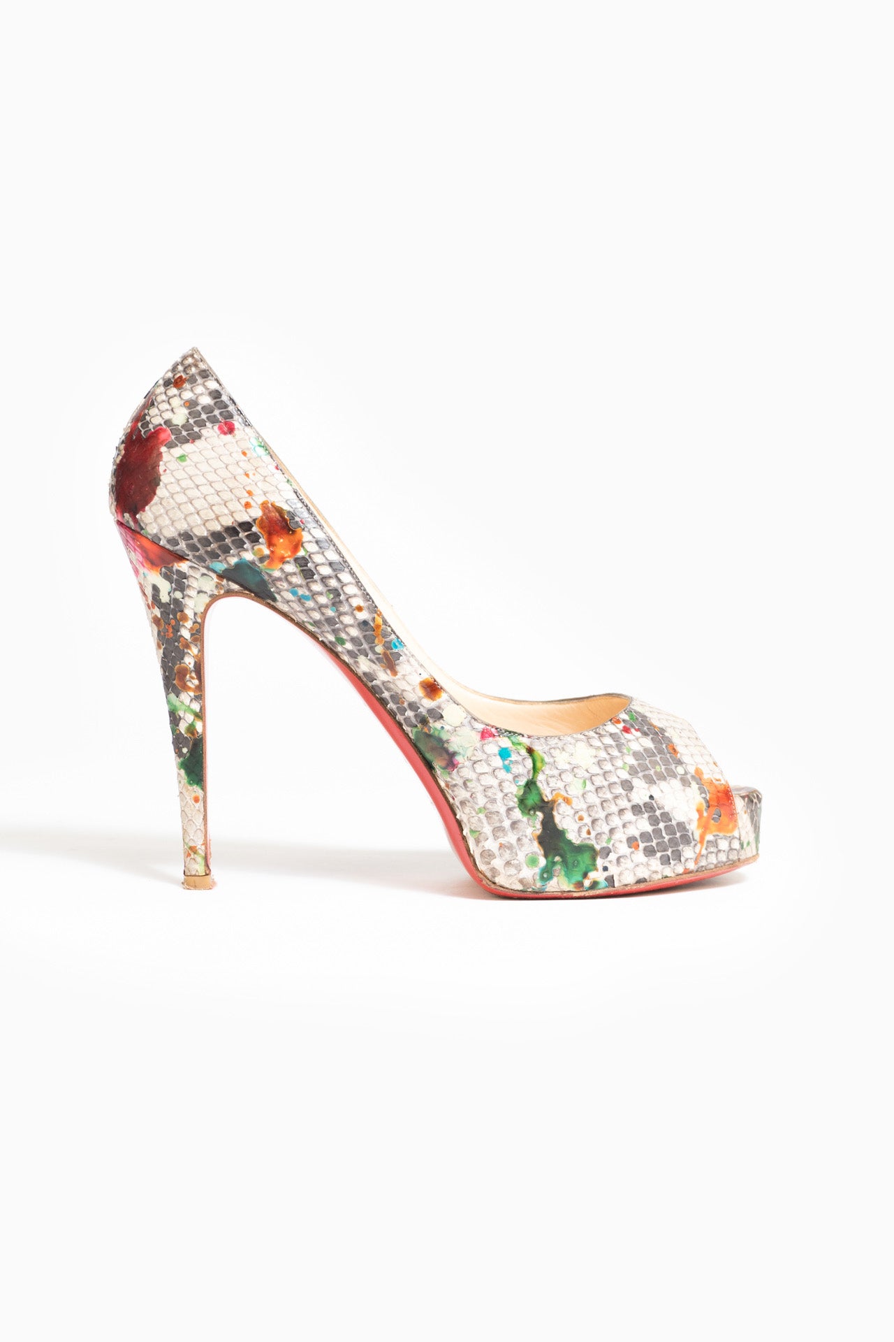 Christian Louboutin Multicolore Python Bianca Chaussures - Taille 41