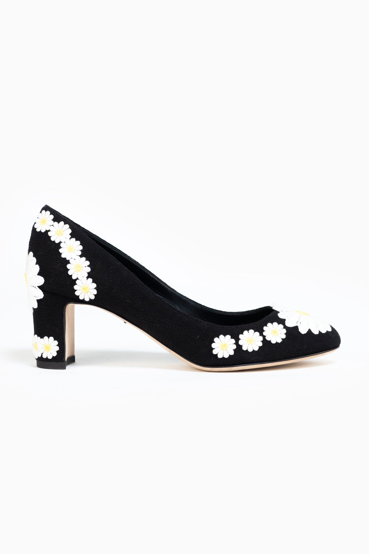 Dolce&Gabbana Floral Embroidered Heels - Size 38.5