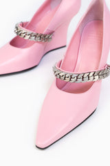Givenchy G Chain Wedge Heels in Pink- Size 37