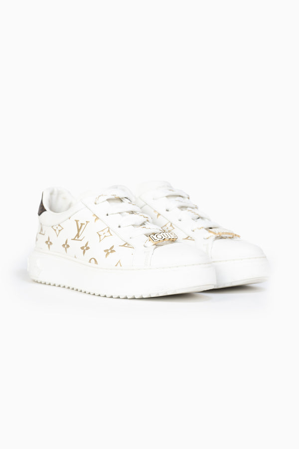 Louis Vuitton Monogram Trainers In White- Size 40