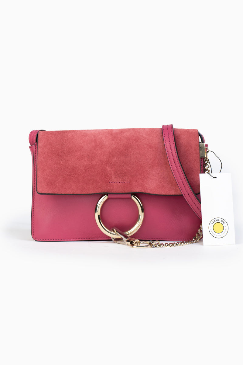 Chloe Faye Shoulder Bag In Pink