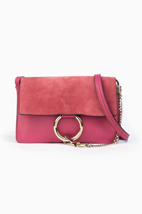 Chloe Faye Shoulder Bag In Pink