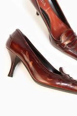 Prada Red Pointed Toe Heels- Size 36,5