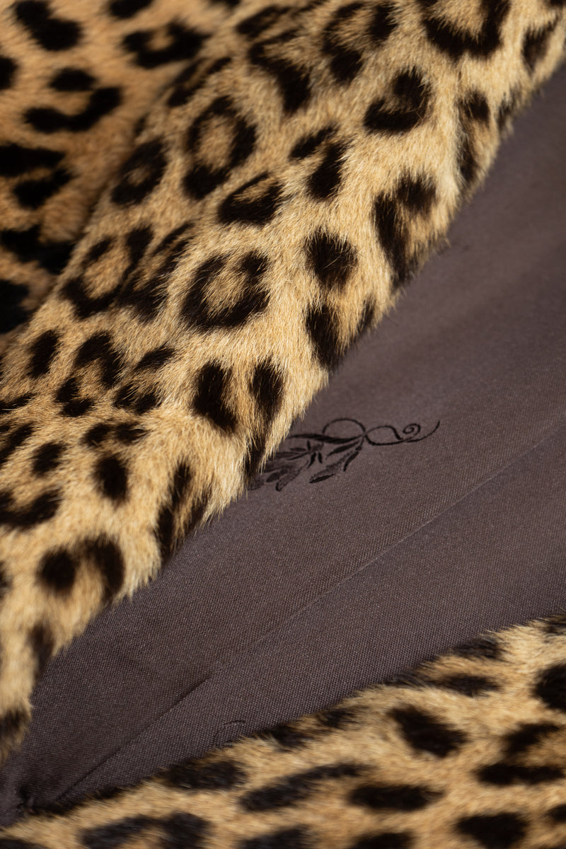 El Louvre De Vigo Real Leopard Skin Fur Coat