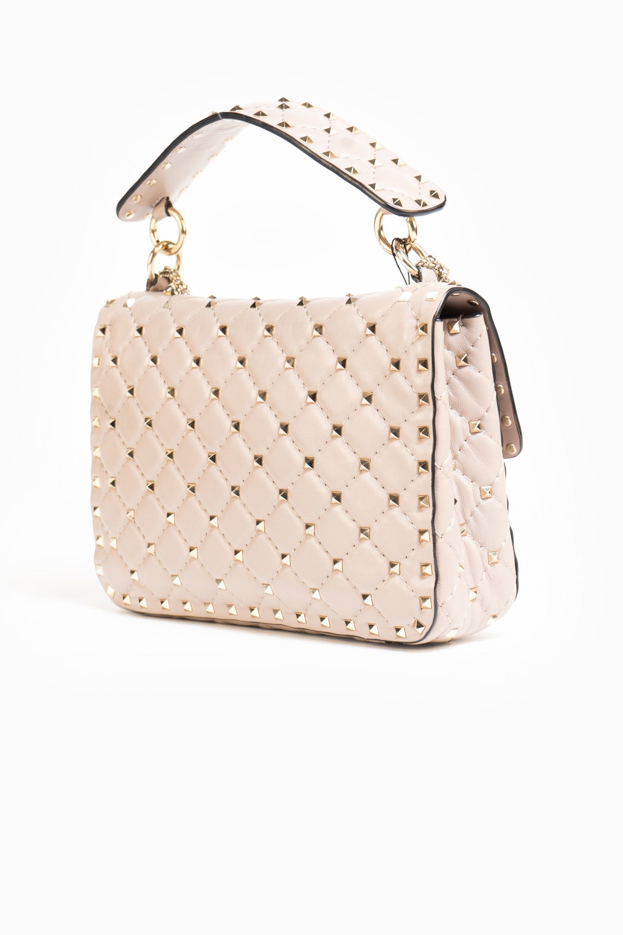 Valentino Garavani Medium Nappa Rockstud Spike Bag In Poudre