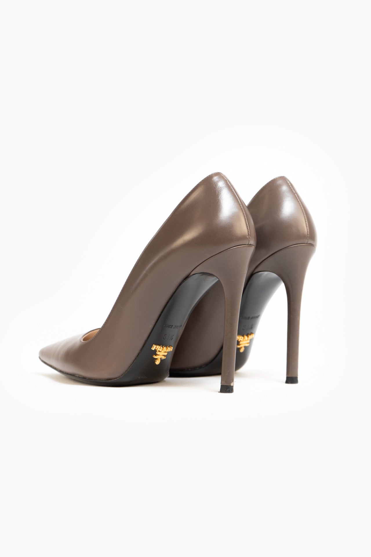 Prada Leather Pumps In Brown - Size 36.5