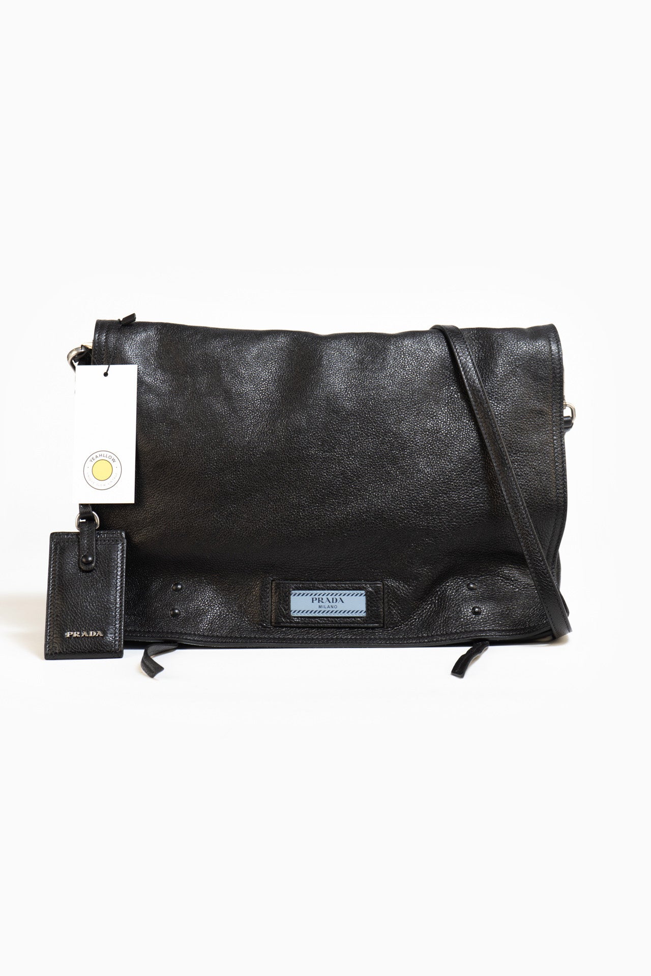 Prada etiquette leather bag online