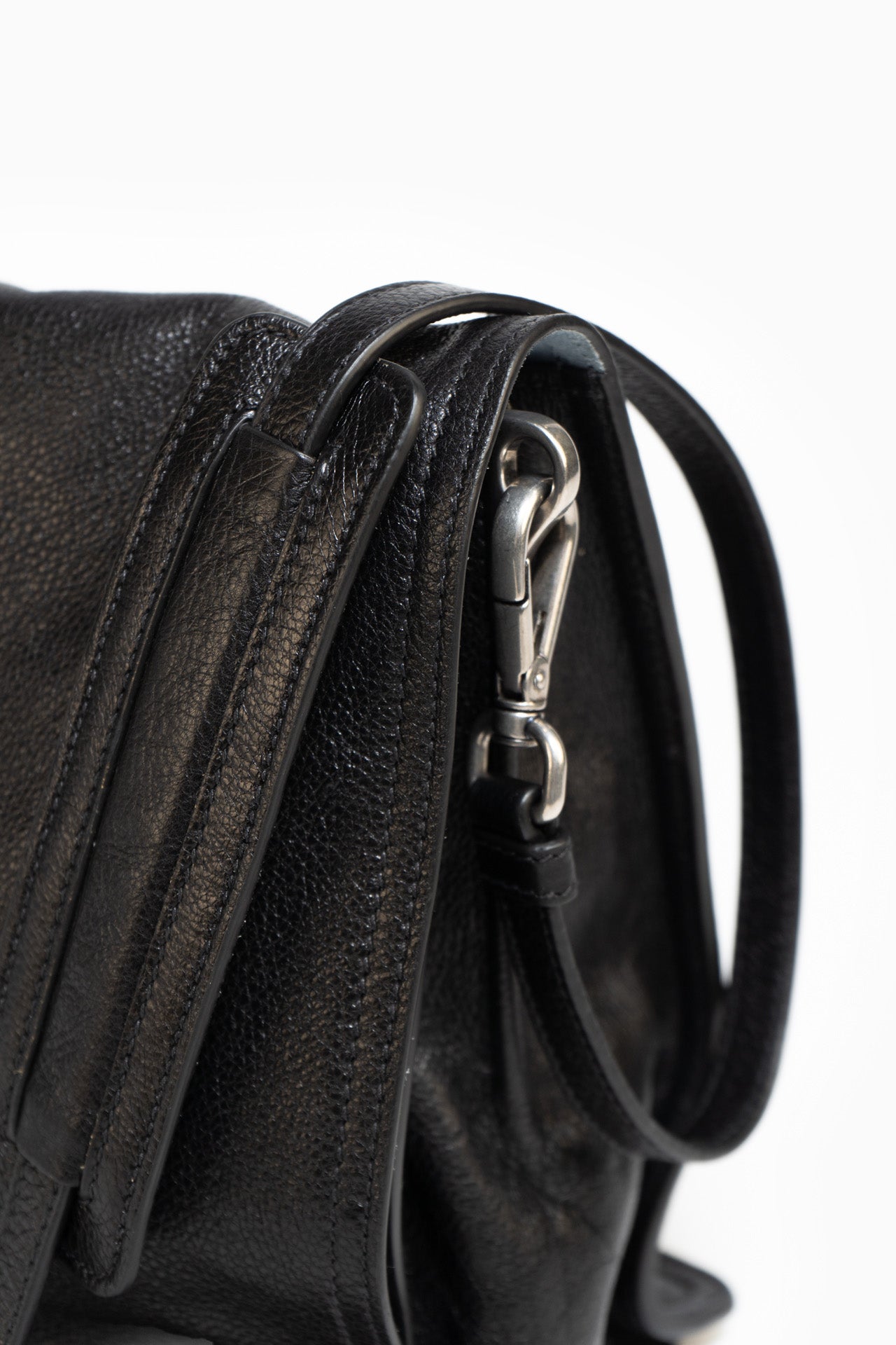 Prada Vintage Leather Bag In Black