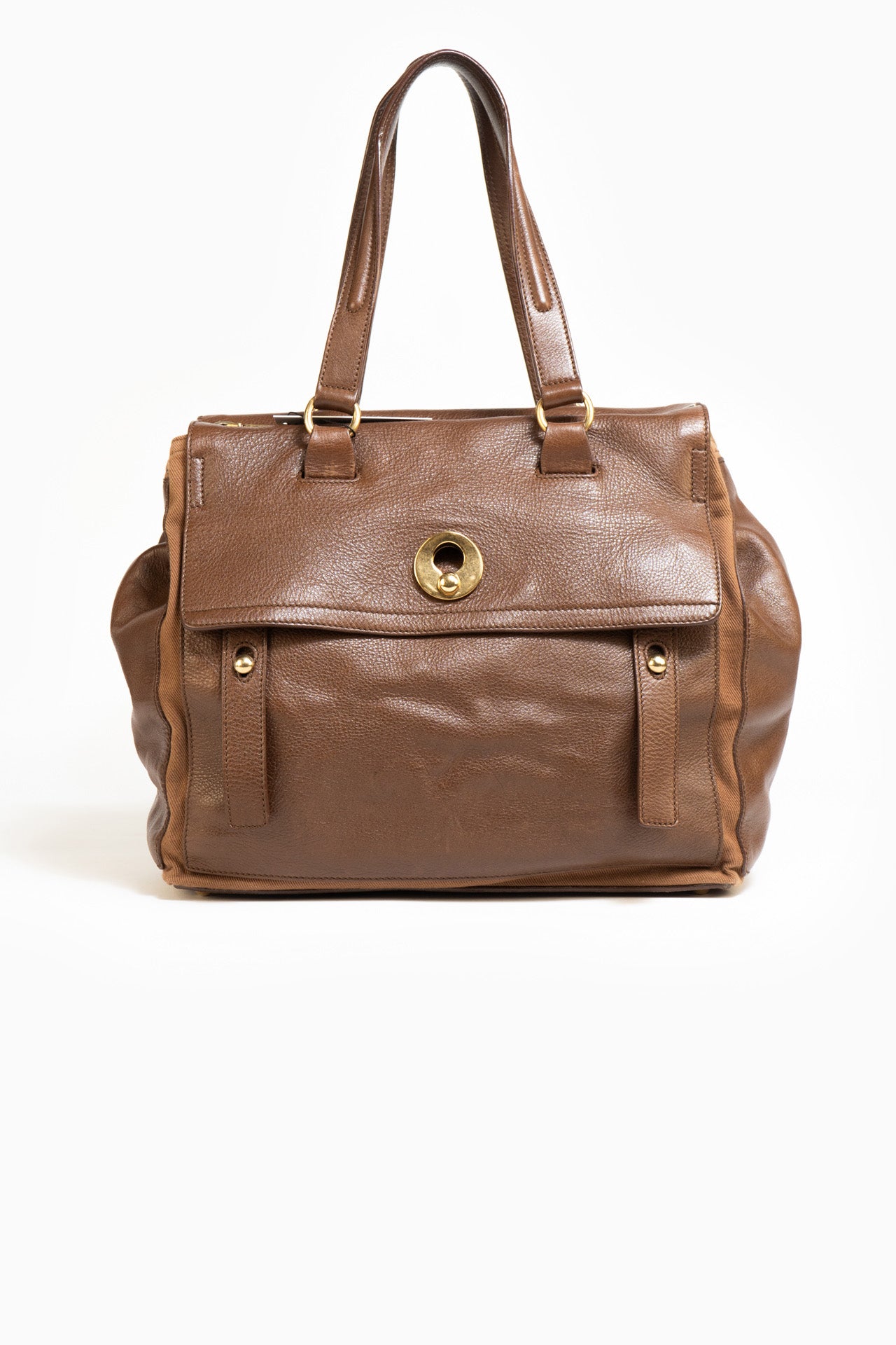 Saint Laurent Vintage Leather Bag In Brown