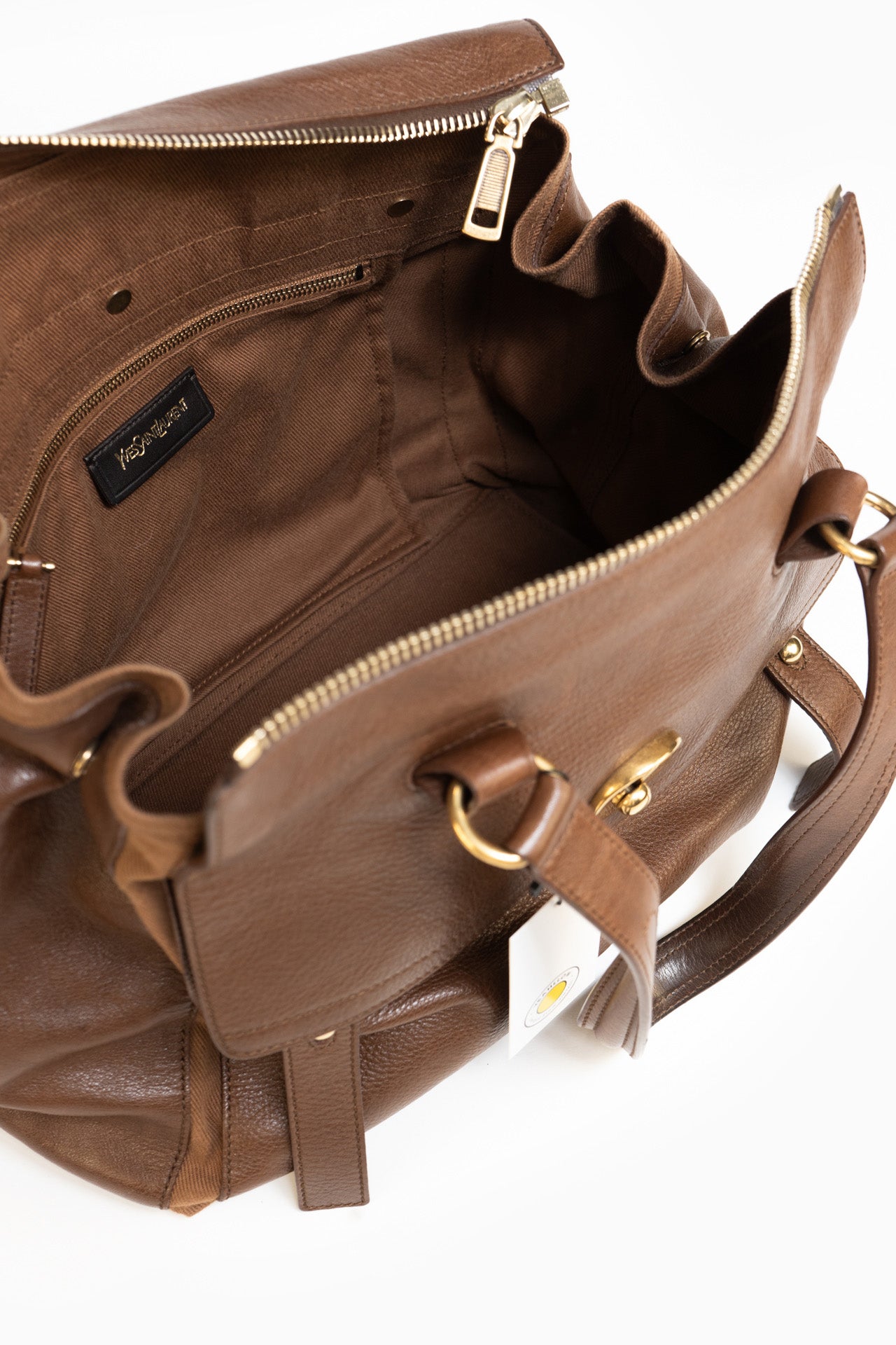 Saint Laurent Vintage Leather Bag In Brown