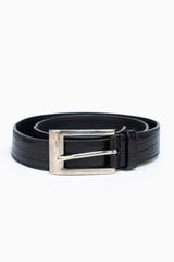 Prada Signature Buckle Belt In Black