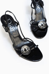 Christian Dior  2000's Leather Black Sandals- Size 37,5