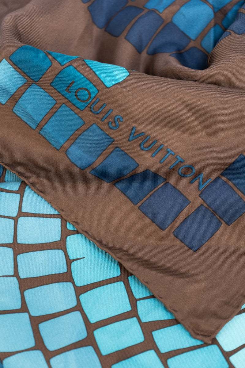Louis Vuitton Printed Scarf In Brown