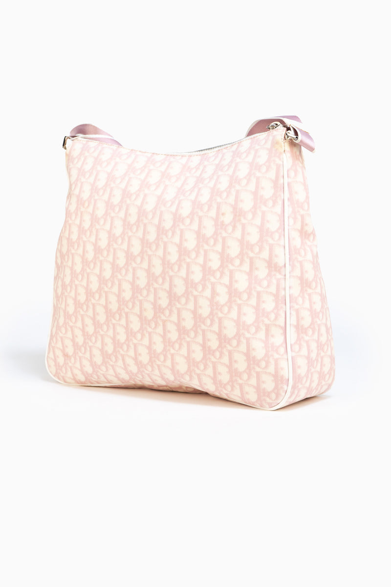 Dior Vintage Crossbody Bag Monogram In Pink