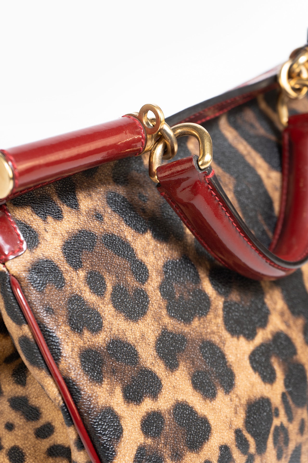 Dolce & Gabbana Leopard Miss Sicily Satchel Bag