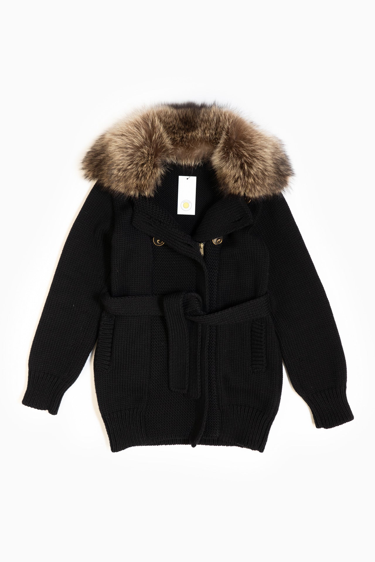 Gucci Knit Coat In Black