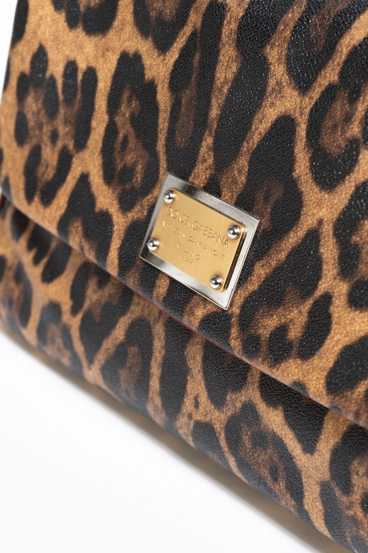 Dolce & Gabbana Leopard Miss Sicily Satchel Bag