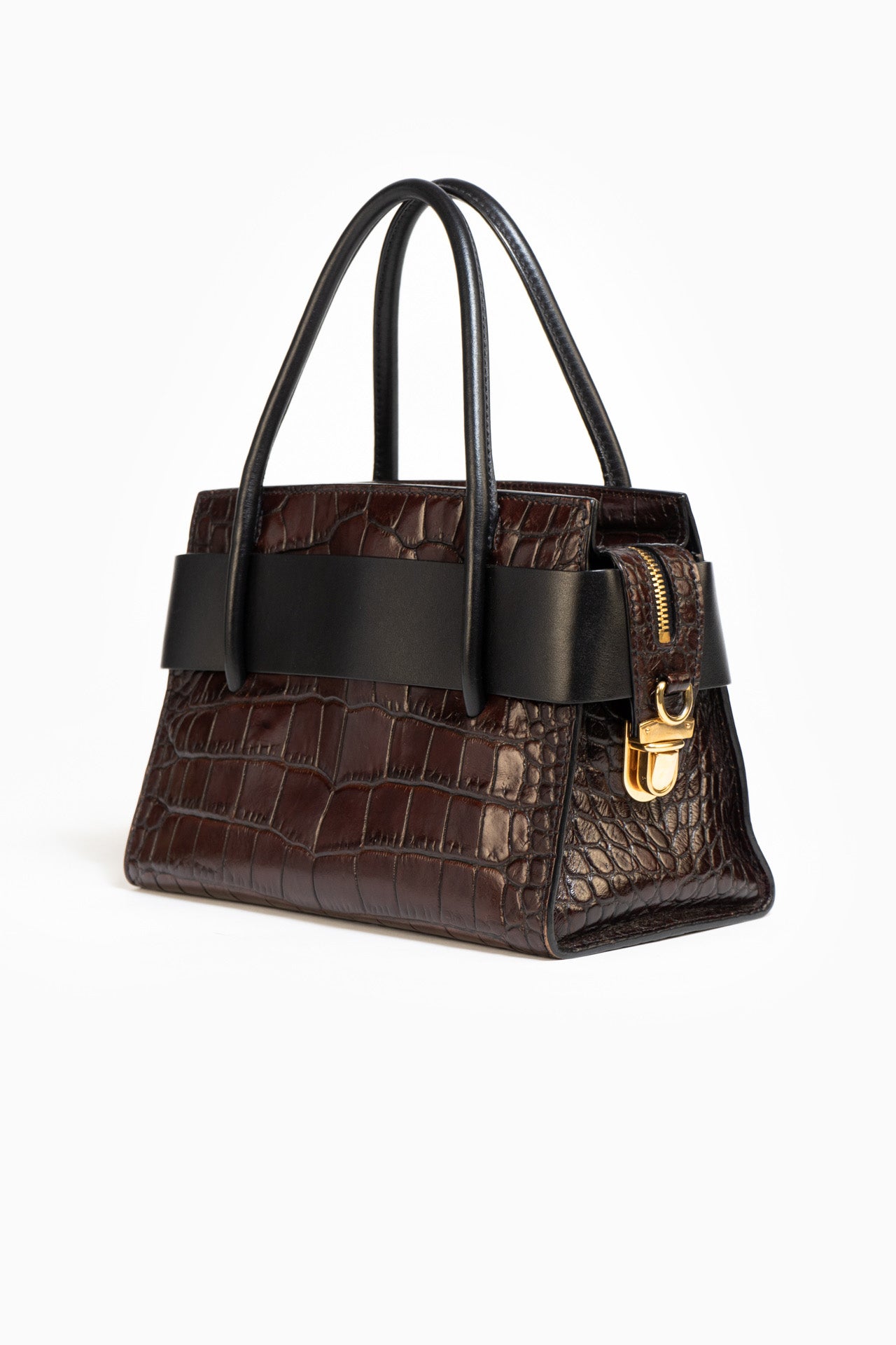 Miu Miu St. Cocco Ficco Top Handle Bag In Brown